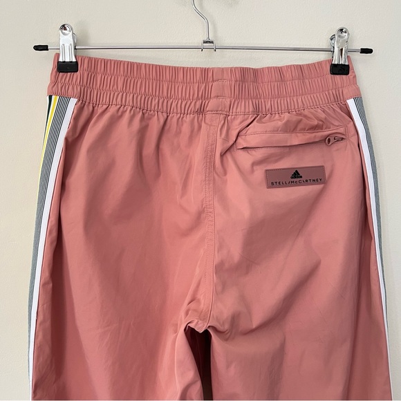 Adidas x Stella McCartney Train Track Side Snap Button Stripe Pants Pink - Picture 8 of 10